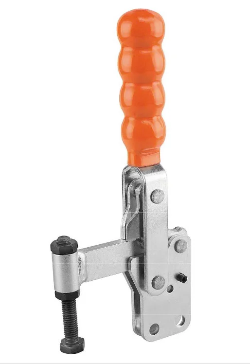 K0056 Kipp Toggle clamps vertical with straight foot and fixed clamping spindle