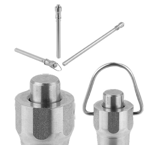 K1414 Kipp Ball lock pins stainless steel, with headend lock