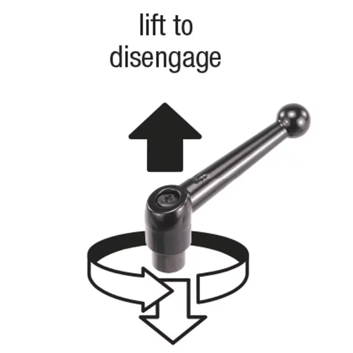 K0116 Kipp Clamping levers with external thread