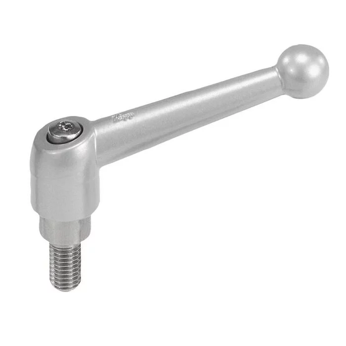 K0117 Kipp Clamping levers external thread, steel parts stainless steel