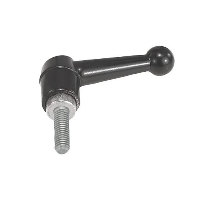 K0117 Kipp Clamping levers external thread, steel parts stainless steel