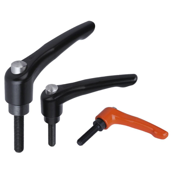 K0122 Kipp Clamping levers with protective cap, external thread