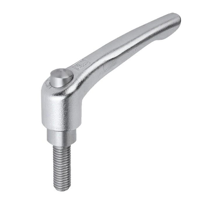 K0124 Kipp Clamping levers with protective cap external thread, stainless steel