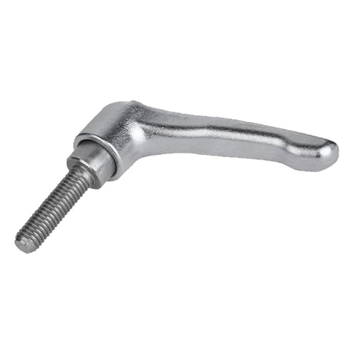 K0124 Kipp Clamping levers with protective cap external thread, stainless steel