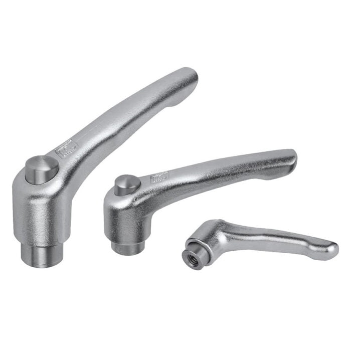 K0124 Kipp Clamping levers with protective cap internal thread, stainless steel