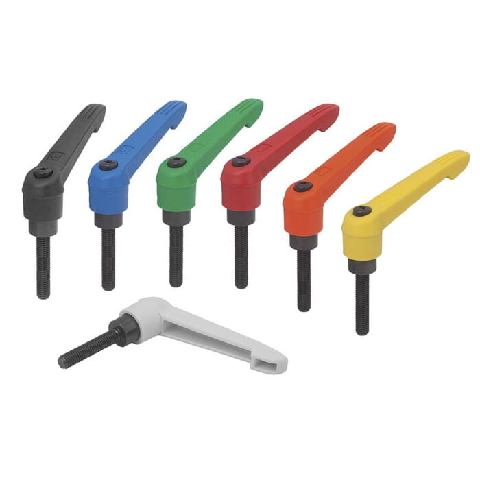 K0269 Kipp Clamping levers with plastic handle, external thread