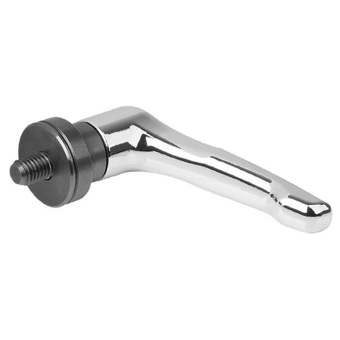 K1599 Kipp Zinc clamping lever with male thread and clamping force intensifier