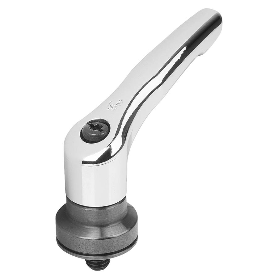 K1599 Kipp Zinc clamping lever with male thread and clamping force ...