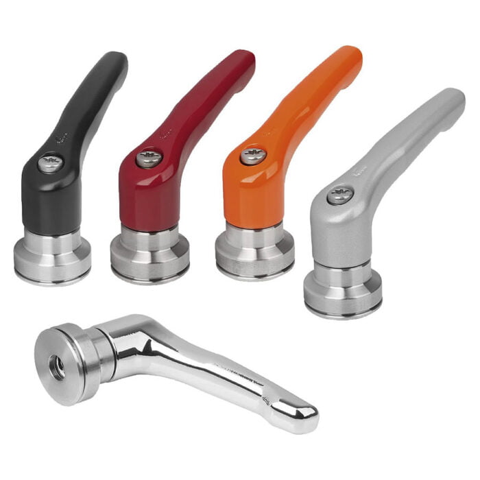 K1626 Kipp Zinc clamping lever with female thread and clamping force intensifier