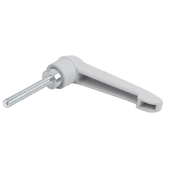 K1660 Kipp Clamping levers, plastic with external thread, steel parts trivalent blue passivated