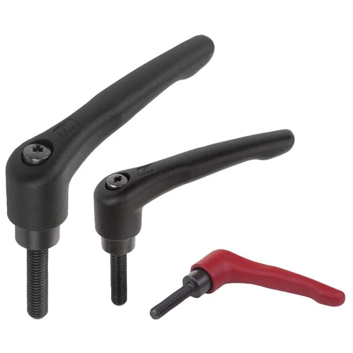 K0752 Kipp Clamping levers with external thread, steel