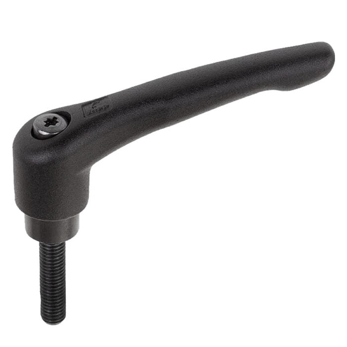 K0752 Kipp Clamping levers with external thread, steel