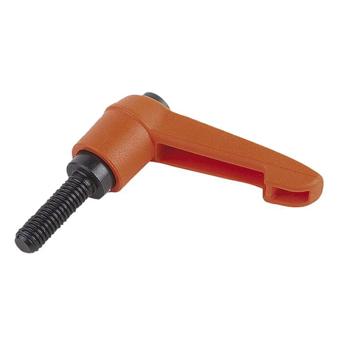 K0269 Kipp clamping levers with push button, external thread