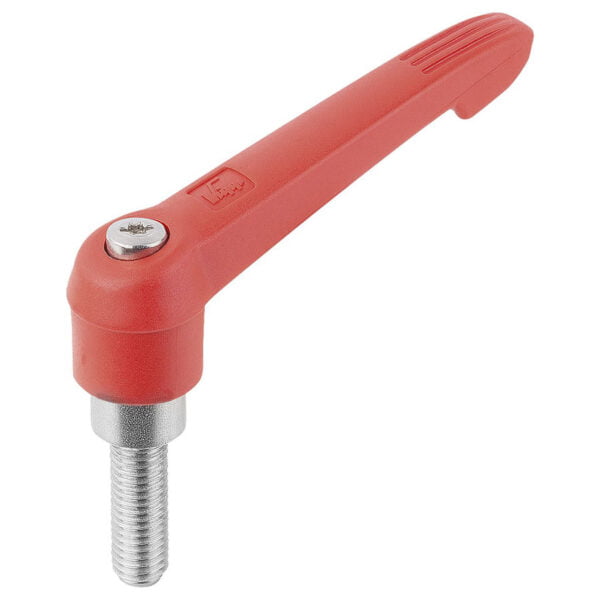 K Kipp Clamping Levers With Plastic Handle External Thread Steel Parts Stainless Steel