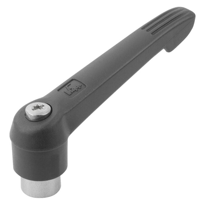 K0270 Kipp Clamping levers with plastic handle, internal thread, steel parts stainless steel black