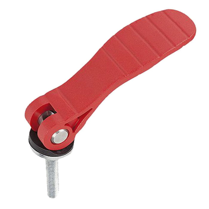 K0646 Kipp Cam levers with plastic handle internal and external thread, steel or stainless steel