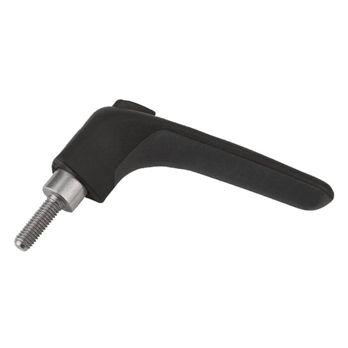 K0982 Kipp clamping levers ergonomic, external thread, steel parts stainless steel