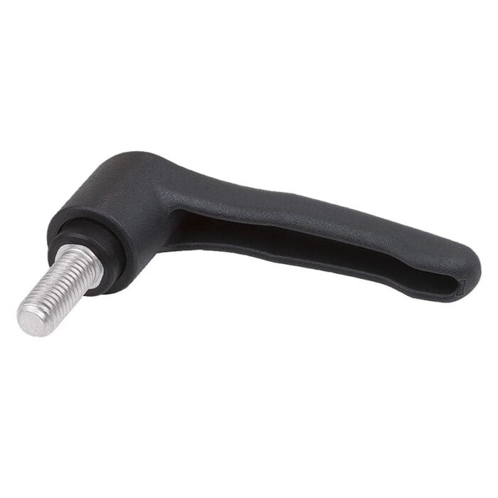 K1553 Kipp clamping levers, plastic with safety function with male thread