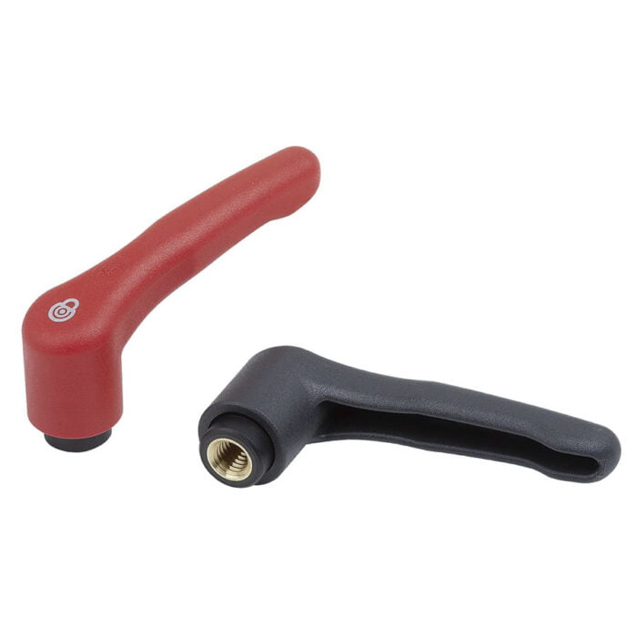 K1553 Kipp clamping levers, plastic with safety function with female thread