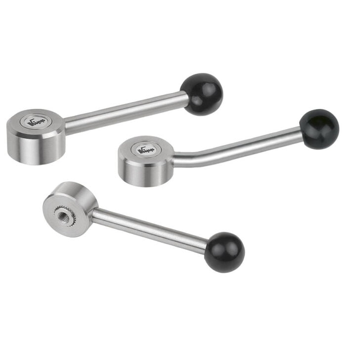 K0129 Kipp tension levers flat, internal thread, stainless steel