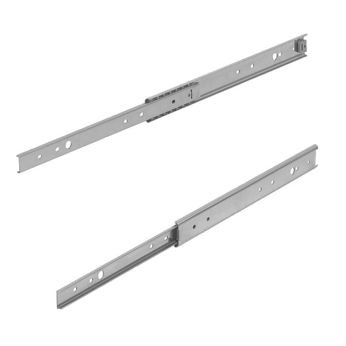K1712 Kipp Telescopic slides, stainless steel for side mounting, partial extension, load capacity up to 65 kg
