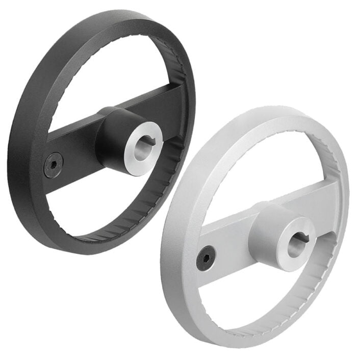 K1523_C Kipp 2-spoke handwheels, aluminium, without grip, Form C with reamed hole and keyway