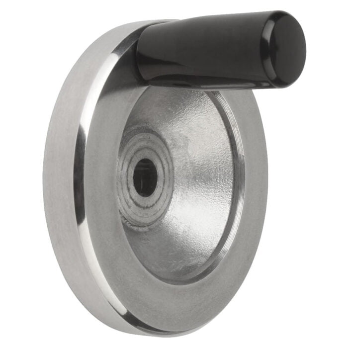 K0161_MFG Kipp Handwheels disc, aluminium, with fixed cylinder grip
