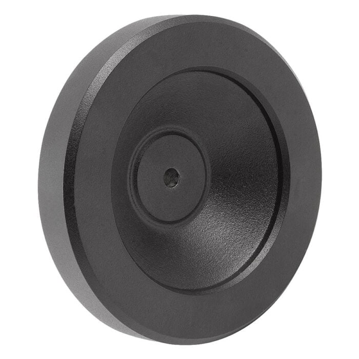 K0161_OG Kipp Handwheels disc, aluminium black, without cylinder grip