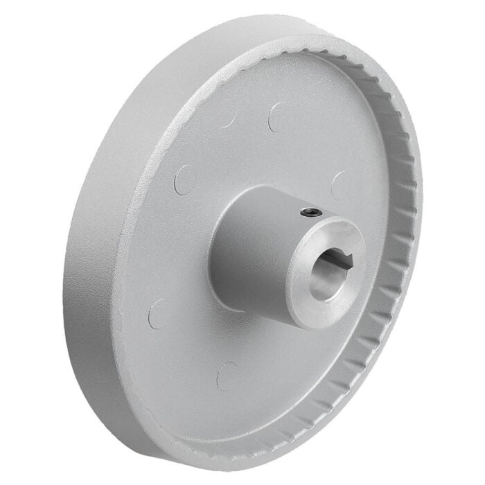 K1520_B Kipp Disc handwheels, aluminium, without grip, Form B with reamed hole, keyway and transverse bore