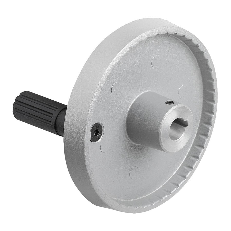 K1521_B Kipp Disc Handwheels, Aluminium With Revolving Cylindrical Grip ...