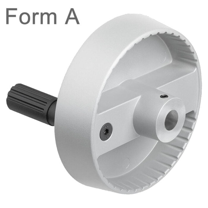 K1522 Kipp Disc handwheels, aluminium with fold-down cylindrical grip