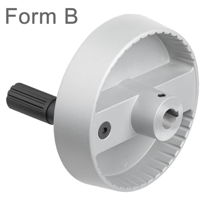 K1522 Kipp Disc handwheels, aluminium with fold-down cylindrical grip