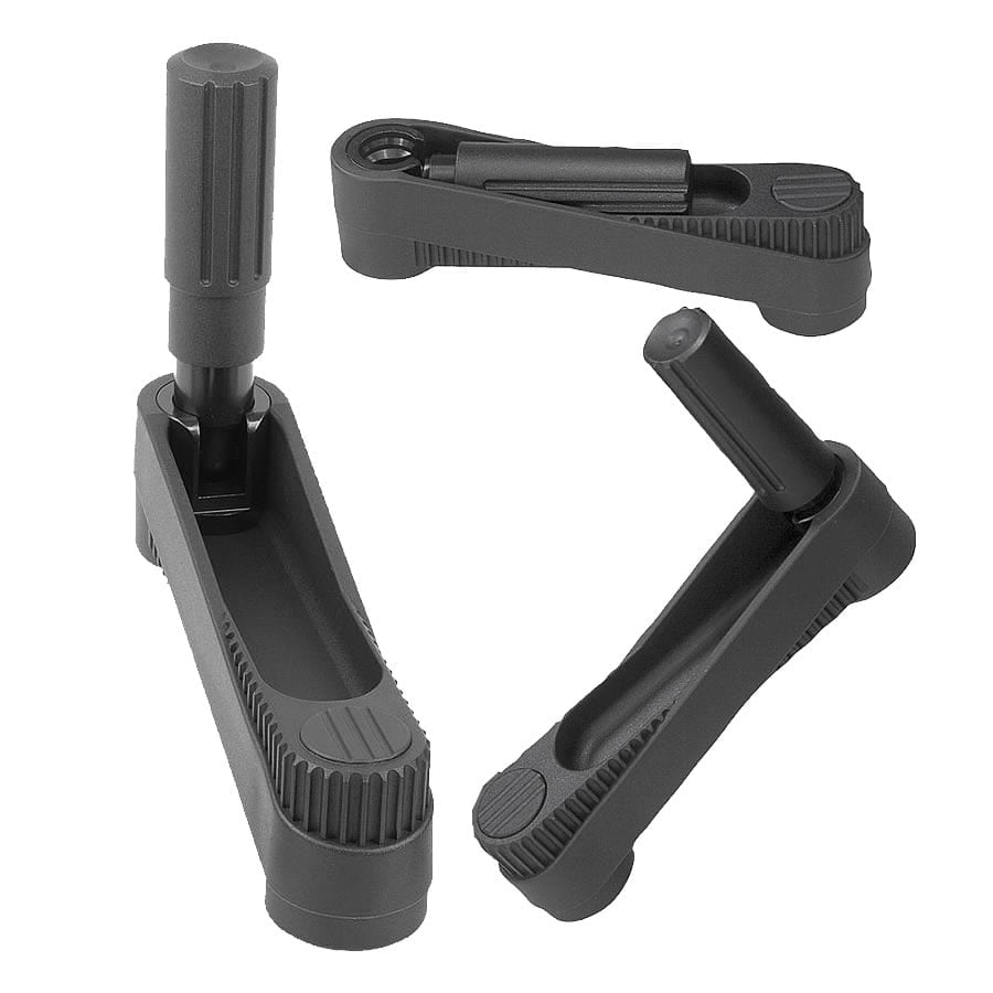 K0266_IV Kipp crank handles with fold-away grip, with square socket ...