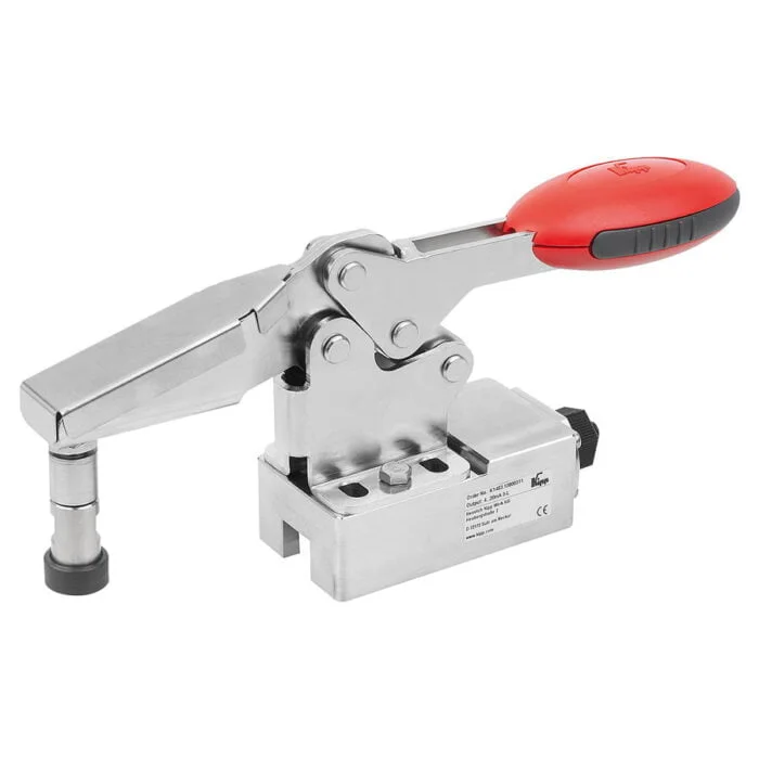 K1463 Kipp toggle clamps, horizontal, stainless steel with force sensor