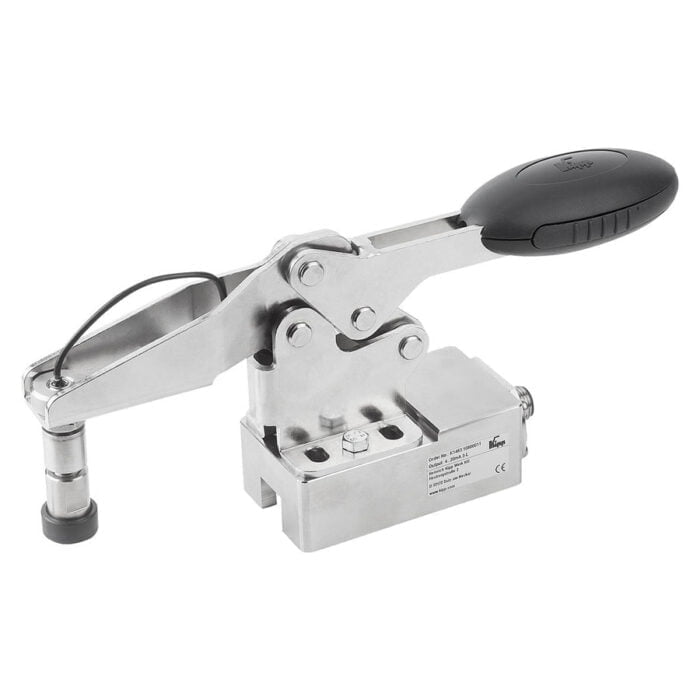 K1463 Kipp toggle clamps, horizontal, stainless steel with force sensor