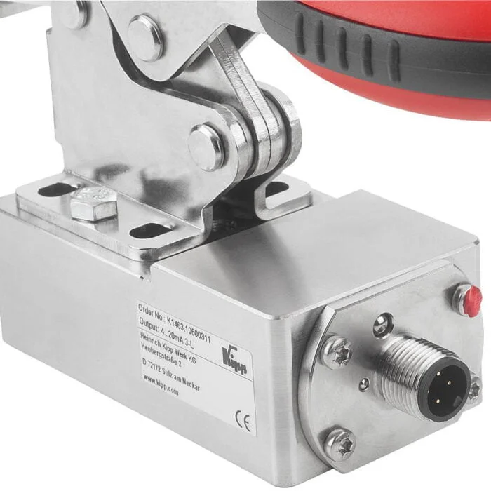 K1463 Kipp toggle clamps, horizontal, stainless steel with force sensor